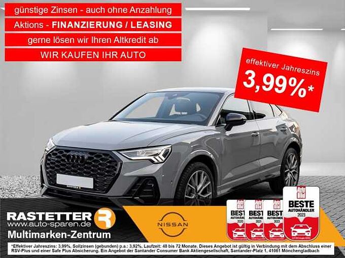 Audi Q3 Sportback 40 TDI quattro S line Leder+PanoSD+AHK+MMI+20Z+ACC+360+ParkAss+SHZ