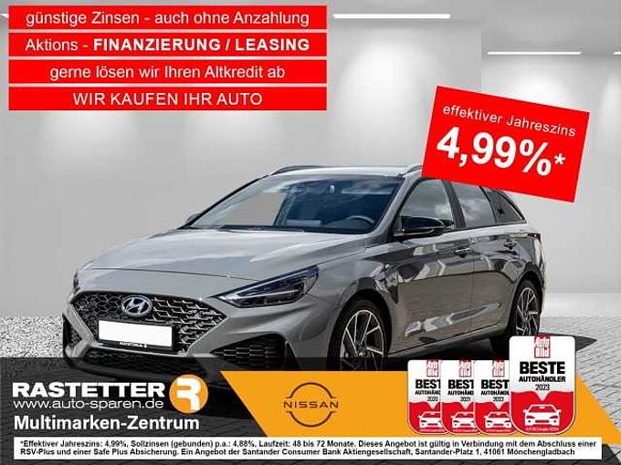 Hyundai i30 Kombi T-GDI N Line 5Jahre+Navi+Kamera+18Z+LED+SHZ+Privacy+PDC+Klimaaut