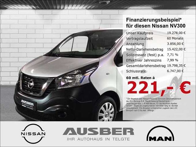 Nissan NV300 Kastenwagen L1H1 2,7t COMFORT Heckverglasungspaket AHK Holzboden